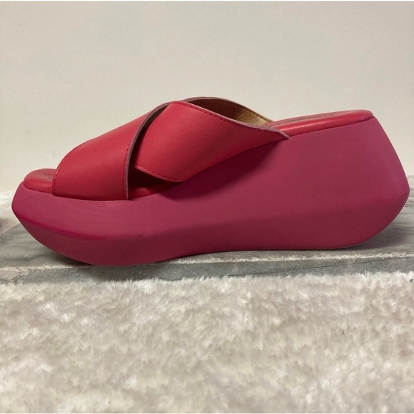 L’Intervalle Platforms Chunky Sandals Slip On Criss Cross Straps Small size 8.5 - Picture 5 of 14